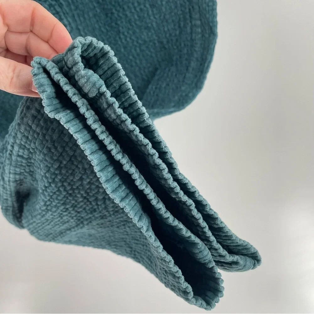 BDG Aqua Wide Ribbed Corduroy Pockets High Rise Baggy Cotton Blend Pants Casual - Picture 4 of 11